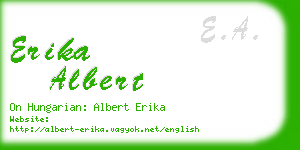 erika albert business card